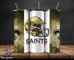 New Orleans Saints Tumbler Wrap, NFL Logo Tumbler Png, NFL Design Png-32