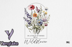 Vintage Wildflower Quote Sublimation Design 19