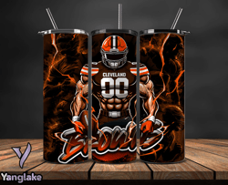 Cleveland BrownsTumbler Wrap, NFL Logo Tumbler Png, Nfl Sports, NFL Design Png-08