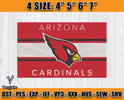 NFL Cardinals Embroidery, NFL Machine Embroidery Digital, 4 sizes Machine Emb Files