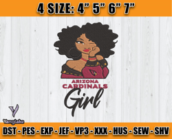 Cardinals Embroidery, NFL Girls Embroidery, NFL Machine Embroidery Digital, 4 sizes Machine Emb Files -12 - Yanglake