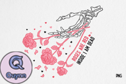 Skeleton Roses Valentines Sublimation Design 33