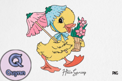Vintage Easter Little Duck Sublimation Design 13