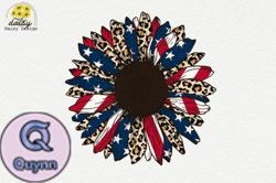 Sunflower 4th of July Png Design 40
