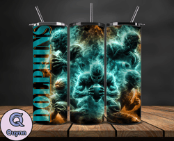 Miami Dolphins Glow Tumbler Wraps, , NFL Logo,, NFL Sports, NFL Design Png, Design by Quynn Store  13