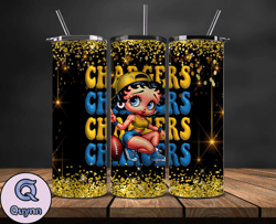 Los Angeles Chargers Tumbler Wraps, NFL Teams, Betty Boop Tumbler, Betty Boop Wrap, Logo NFL Png, Tumbler Design by Quyn