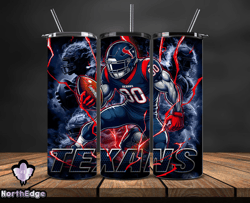 Houston Texans Tumbler Wrap Glow, NFL Logo Tumbler Png, NFL Design Png By NorthEdge-13
