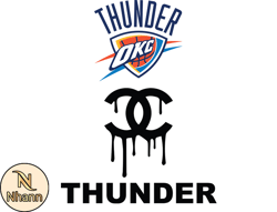 Oklahoma City Thunder PNG, Chanel NBA PNG, Basketball Team PNG,  NBA Teams PNG ,  NBA Logo Design 04