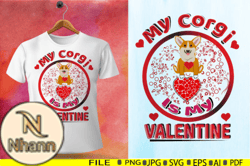 My Corgi is My Valentine for Corgi Lover Design 22