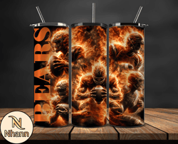 Chicago Bears  Glow Tumbler Wraps, , NFL Logo,, NFL Sports, NFL Design Png by Nhann Store  02