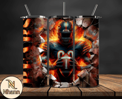 Chicago Bears  Cracked HoleTumbler Wraps, , NFL Logo,, NFL Sports, NFL Design Png by Nhann Store  02