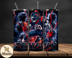 Houston Texans Tumbler Wrap Glow, NFL Logo Tumbler Png, NFL Design Png By Nhann Store-13