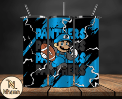 Carolina Panthers Tumbler Wrap, Mario Tumbler Wrap, NFL Logo PNG, Tumbler Designs, NFL Football PNG by Nhann Store Tumbl