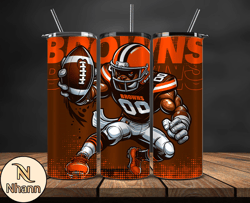 Cleveland Browns NFL Tumbler Wraps, Tumbler Wrap Png, Football Png, Logo NFL Team, Tumbler Design by Nhann Store 08