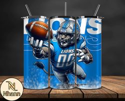 Detroit Lions NFL Tumbler Wraps, Tumbler Wrap Png, Football Png, Logo NFL Team, Tumbler Design by Nhann Store 11
