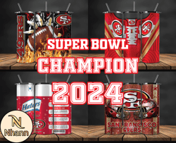 San Francisco 49ers Super Bowl Tumbler Png, Super Bowl 2024 Tumbler Wrap 01