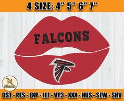 NFL Falcons Embroidery, NFL Machine Embroidery Digital, 4 sizes Machine Emb Files