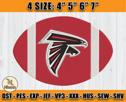 Atlanta Falcons Embroidery, NFL Falcons Embroidery, NFL Machine Embroidery Digital, 4 sizes Machine Emb Files -13-nhann