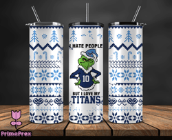 Tennessee Titans Christmas Tumbler Png, NFL Merry Christmas Png, NFL, NFL Football Png 127