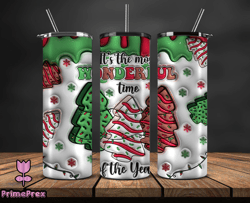 Christmas 20oz Tumbler Wrap PNG, Christmas 3D Inflated Puffy Tumbler Wrap Png, Grinchmas 20oz Png 38