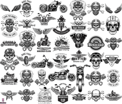 Motorcycle SVG Bundle, Biker Svg, Motor Bike Sayings and Quotes, Motorcycle Tshirt Design Bundle 05