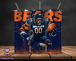 Chicago Bears NFL Tumbler Wraps, Tumbler Wrap Png, Football Png, Logo NFL Team, Tumbler Design by PrimePrex 06