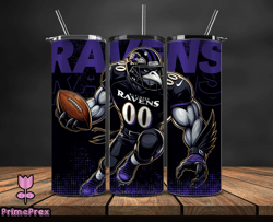 Baltimore Ravens NFL Tumbler Wraps, Tumbler Wrap Png, Football Png, Logo NFL Team, Tumbler Design by PrimePrex 03