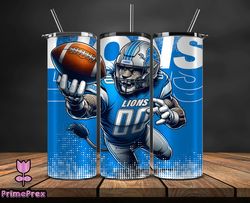 Detroit Lions NFL Tumbler Wraps, Tumbler Wrap Png, Football Png, Logo NFL Team, Tumbler Design by PrimePrex 11