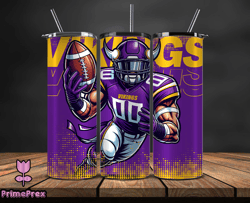 Minnesota Vikings NFL Tumbler Wraps, Tumbler Wrap Png, Football Png, Logo NFL Team, Tumbler Design by PrimePrex 21