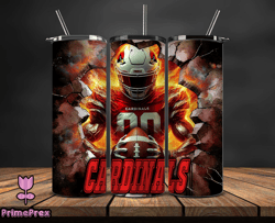 Arizona Cardinals Tumbler Wrap, Crack Hole Design, Logo NFL Football, Sports Tumbler Png, Tumbler Design by PrimePrex 08