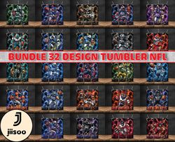 Bundle 32 Design NFL Teams, NFL Logo, Tumbler Design, Design Bundle Football, NFL Tumbler Design 13