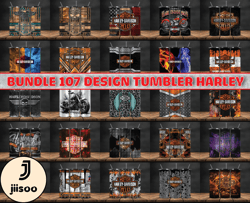 Bundle 107 Design Harley Tumbler Wrap,Harley Davidson PNG, Harley Davidson Logo 108