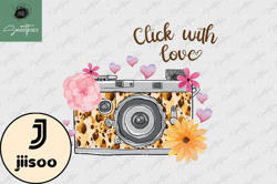 click with love photography vintage png design 38