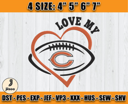 Chicago Bears Embroidery, NFL Chicago Bears Embroidery, NFL Machine Embroidery Digital 08