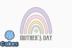 Retro Mothers Day SVG Design Rainbow Design 320
