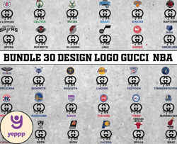 SVG 30 design logo Gucci NBA, NBA Logo,NBA Logo Team,NBA Png,NBA Tumbler, NBA Design 09