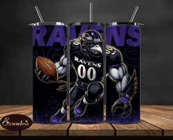 Baltimore Ravens NFL Tumbler Wraps, Tumbler Wrap Png, Football Png, Logo NFL Team, Tumbler Design 03