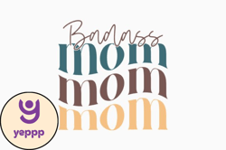 Badass Mom Retro Mothers Day SVG Design 358