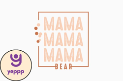 Mama, Mother day PNG, Mother day PNG Bear Design 402