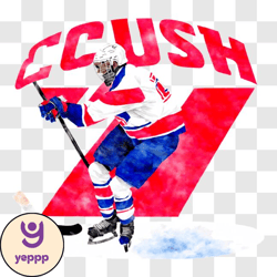 Cush Hockey Team Advertisement PNG Design 119