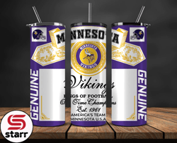 Minnesota Vikings  Tumbler Wrap,Vintage Budweise Tumbler Wrap 53