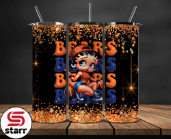 Chicago Bears Tumbler Wraps, NFL Teams, Betty Boop Tumbler, Betty Boop Wrap, Logo NFL Png, Tumbler Design by starr Store