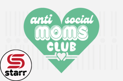 Anti-social Moms Club,Mothers Day SVG Design170