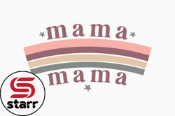 Retro Mothers Day SVG Mama, Mother day PNG, Mother day PNG Rainbow Design 386
