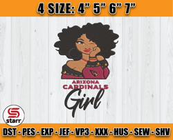 Cardinals Embroidery, NFL Girls Embroidery, NFL Machine Embroidery Digital, 4 sizes Machine Emb Files -12 -starr