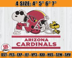 Cardinals Embroidery, Snoopy Embroidery, NFL Machine Embroidery Digital, 4 sizes Machine Emb Files -13 -starr