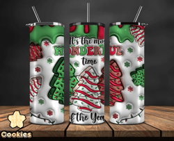 Christmas 20oz Tumbler Wrap PNG, Christmas 3D Inflated Puffy Tumbler Wrap Png, Grinchmas 20oz Png 38