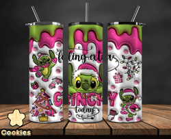 Christmas 20oz Tumbler Wrap PNG, Christmas 3D Inflated Puffy Tumbler Wrap Png, Grinchmas 20oz Png 143