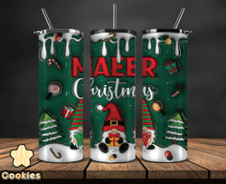Grinchmas Christmas 3D Inflated Puffy Tumbler Wrap Png, Christmas 3D Tumbler Wrap, Grinchmas Tumbler PNG 19
