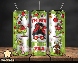 Grinchmas Christmas 3D Inflated Puffy Tumbler Wrap Png, Christmas 3D Tumbler Wrap, Grinchmas Tumbler PNG 40